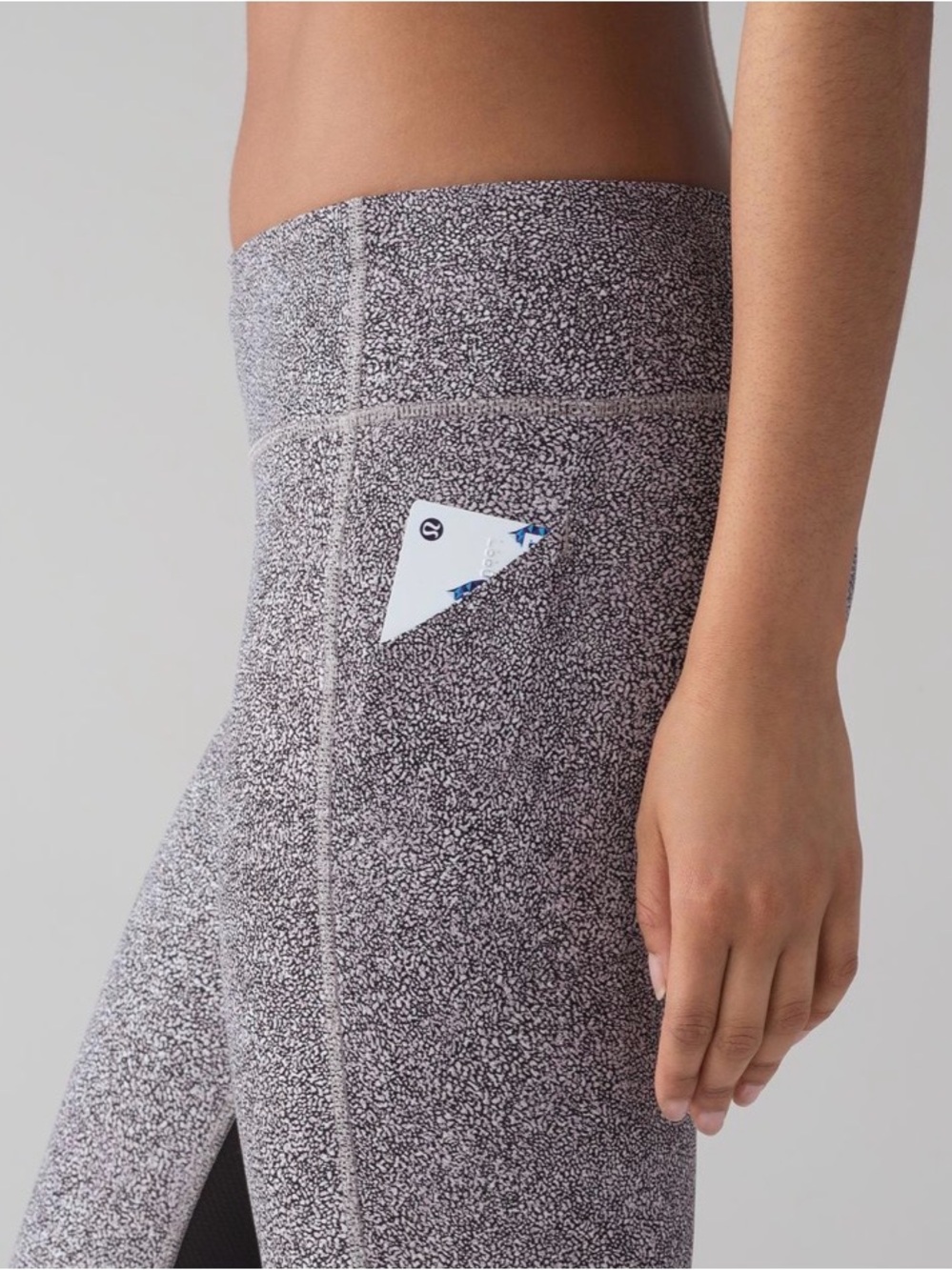Lululemon Pace Rival Crop (22") Sea Spray Alpine White Dark Chrome / Black 6 View 6